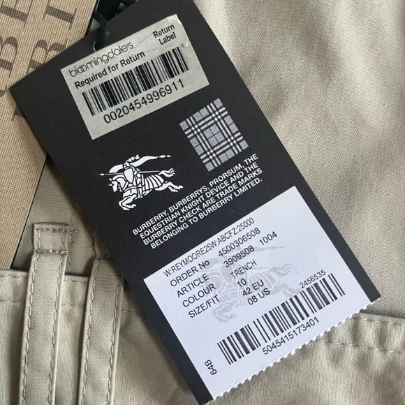 Burberry Brit Reymoor Quilted Vest Liner Removable Hooded Check Trench in size 8 - Picture 5 of 17